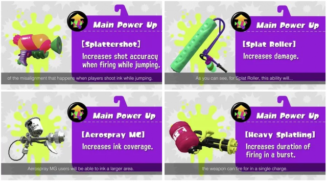 Splatoon 2 Ability Chart