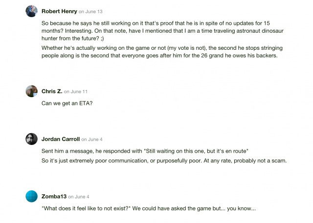 Angry comments about lateness