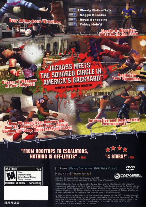 Backyard Wrestling For Playstation 2 Sales Wiki Release Dates