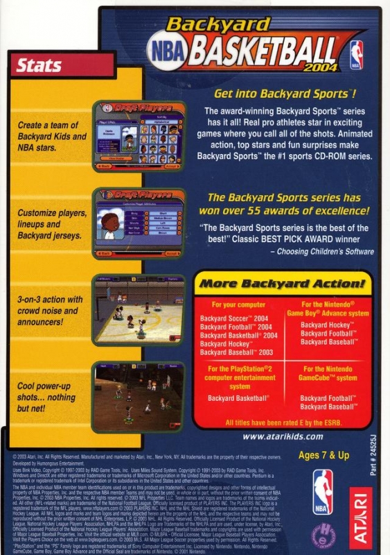 Backyard Nba Basketball 2004 For Microsoft Windows Cheats Codes