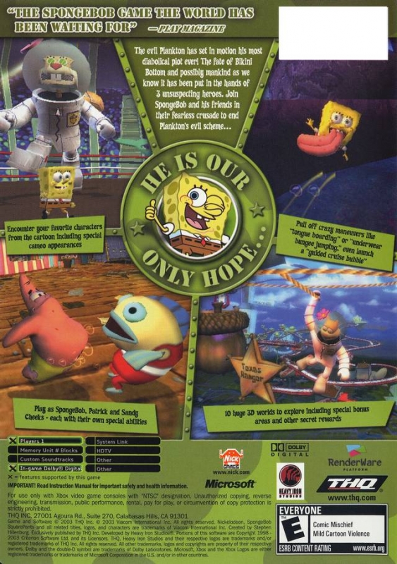 Cheats for spongebob squarepants battle for bikini bottom on ps2