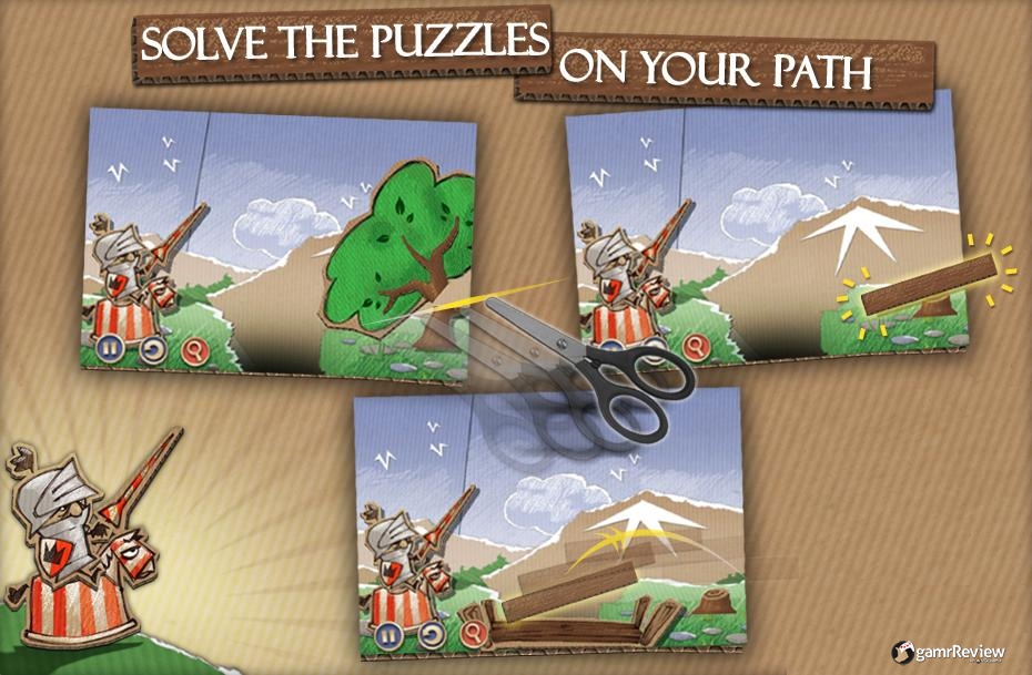 gamrReview cardboard castle iphone review adventure puzzle scissors