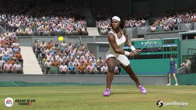 Serena, about to hurt a tennis ball