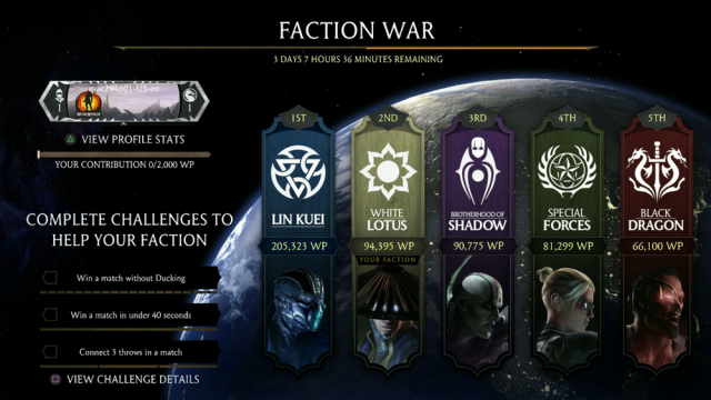 Mortal Kombat X Faction War