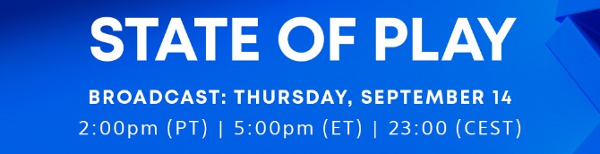 PlayStation State of Play Set for Tomorrow, September 14