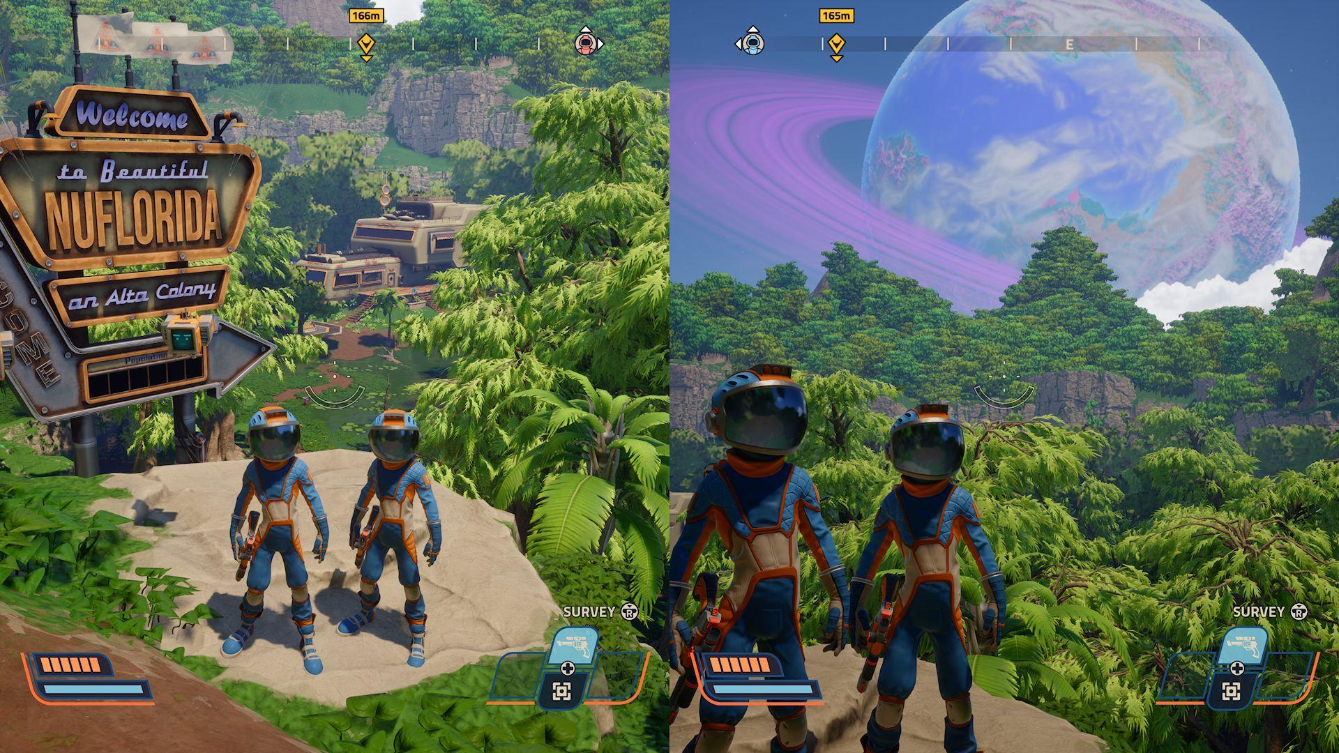 Splitscreen at the start of the game