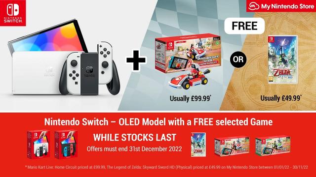 Get a new Switch OLED with Mario Kart Live Home Circuit for free