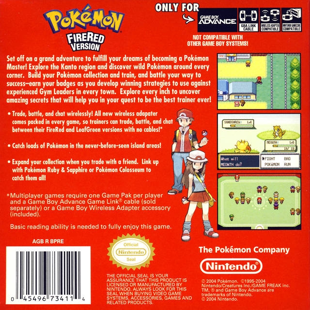 Pokemon FireRed Version (Game Boy Advance) · RetroAchievements