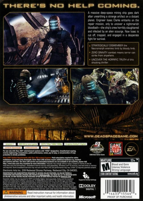 Dead Space For Xbox 360 Sales Wiki Release Dates Review Cheats Walkthrough