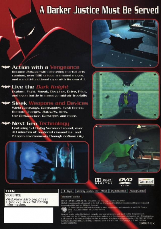 Batman Vengeance for PlayStation 2 - Sales, Wiki, Release Dates, Review,  Cheats, Walkthrough