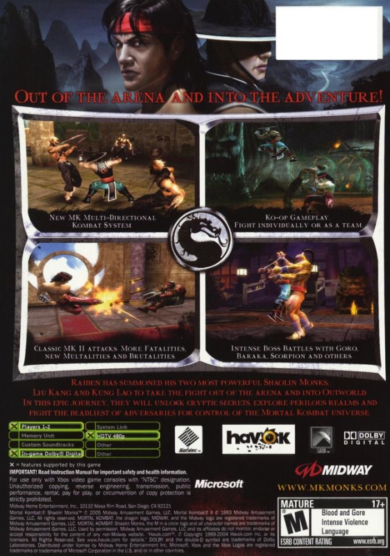 Mortal Kombat: Shaolin Monks Review / Preview for PlayStation 2