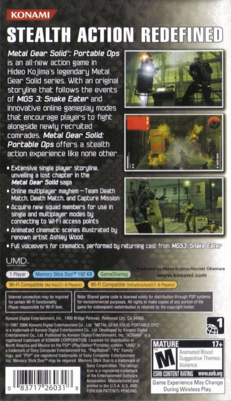 PlayStation Portable, Metal Gear Wiki