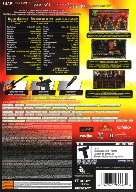 Guitar Hero World Tour Cheats for Xbox 360