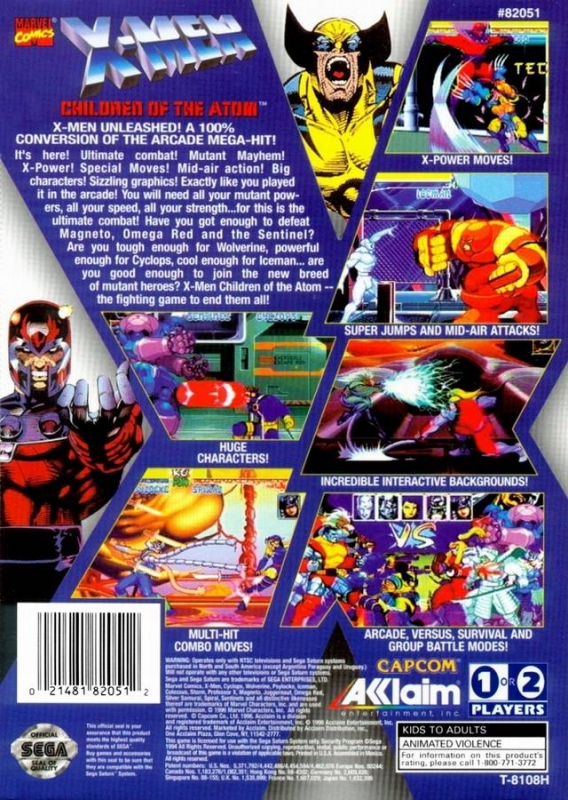 X Men Children Of The Atom For Sega Saturn Reviews Ratings