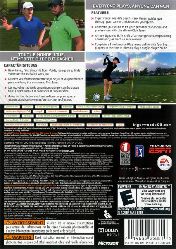 tiger woods pga tour 09 cheats xbox 360