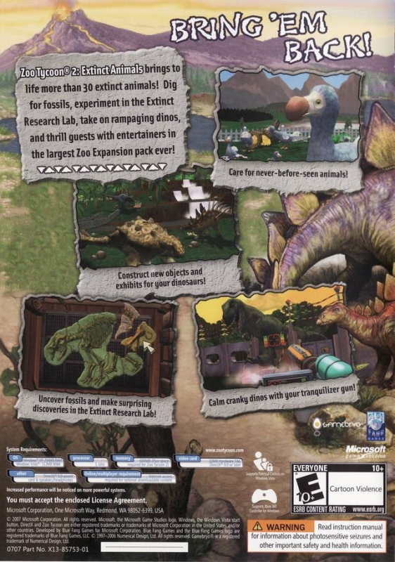 Zoo Tycoon 2: Extinct Animals, Zoo Tycoon Wiki