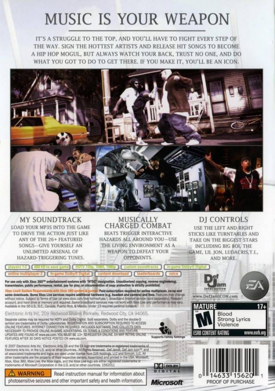  Def Jam Icon - Xbox 360 : Artist Not Provided: Video Games