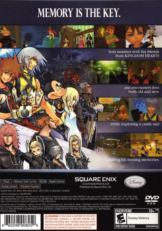 Kingdom Hearts Chain Memories for PlayStation 2 -