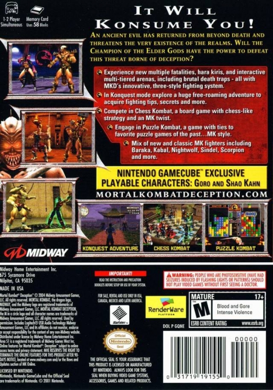 Mortal Kombat: Deception, Mortal Kombat Wiki