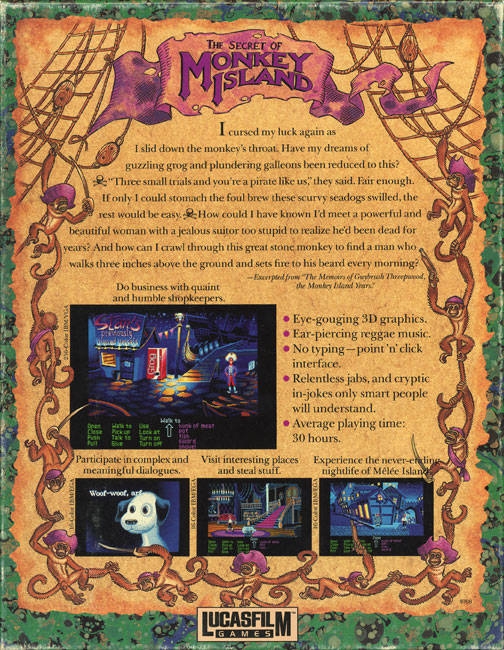 the secret of monkey island boxart the secret of monkey island boxart