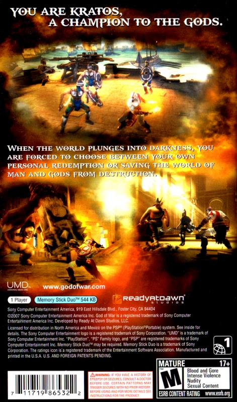 God of War: Chains of Olympus — Official Strategy Guide PSP Playstation  Portable