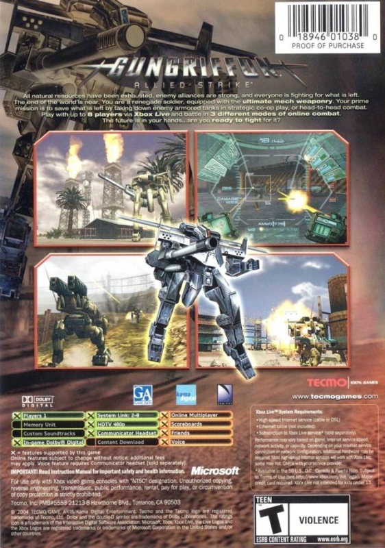Gungriffon Allied Strike For Xbox Sales Wiki Release Dates Review Cheats Walkthrough