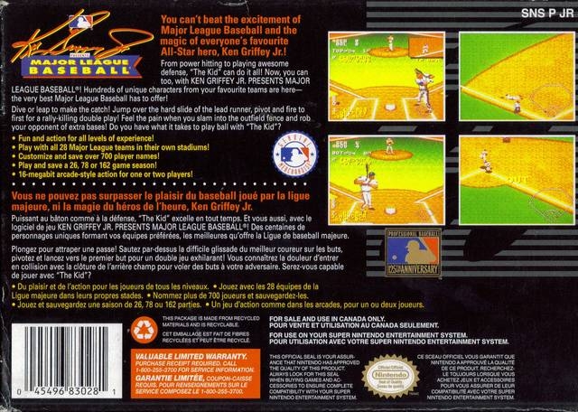 Play SNES Ken Griffey Jr. Presents Major League Baseball (USA