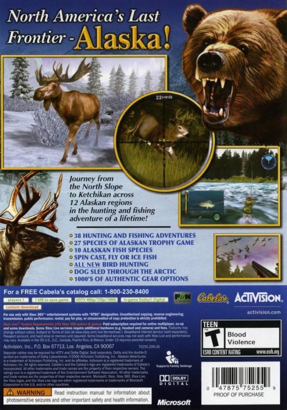 Cabelas Alaskan Adventure for Xbox 360 - Sales, Wiki, Release