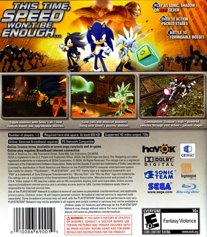 PlayStation 3 - SONIC THE HEDGEHOG (2006) - PlayStation 3 Banner