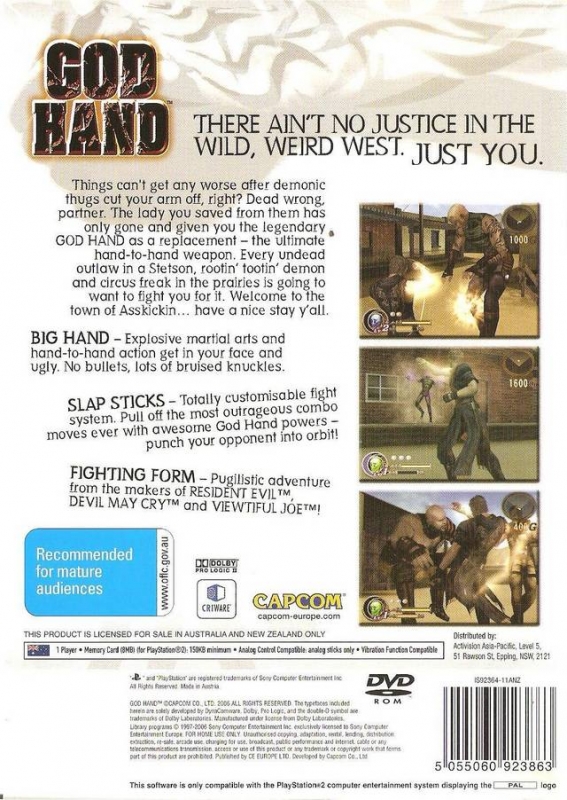 God Hand Cheat Codes for PS2