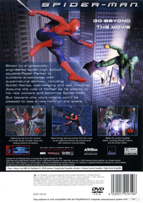 Spider-Man: The Movie Sony PlayStation 2 - Gandorion Games