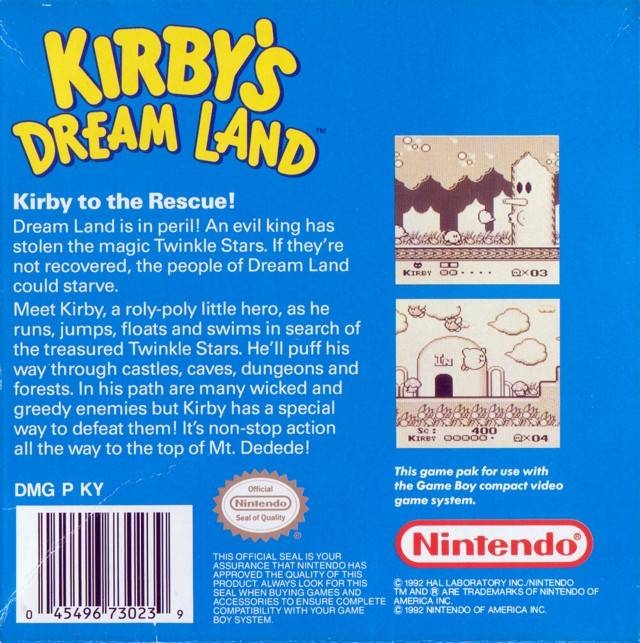 Kirby's Dream Land (Game Boy) · RetroAchievements