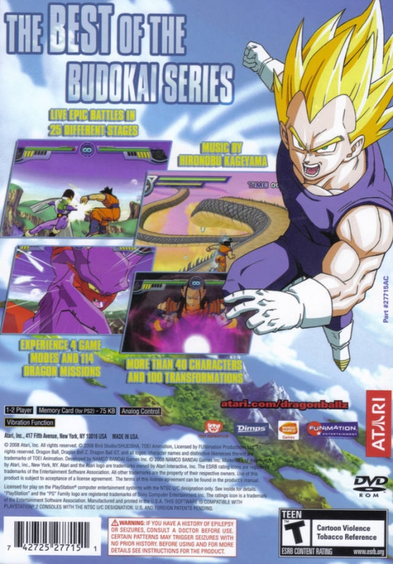 Dragon Ball Z Infinite World For Playstation 2