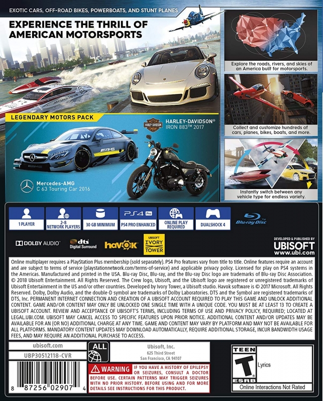 PS4 THE CREW 2 GOLD EDITION (Digital Download) 