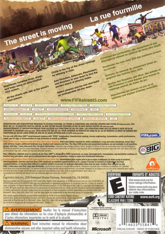 FIFA Street 3 para Xbox 360 e Playstation 3 (2008)