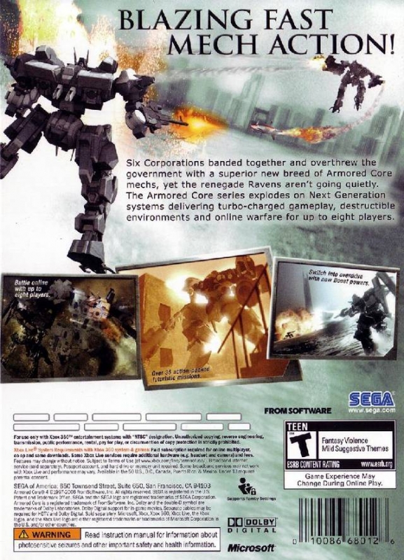 Armored Core 4 - Xbox 360, Xbox 360