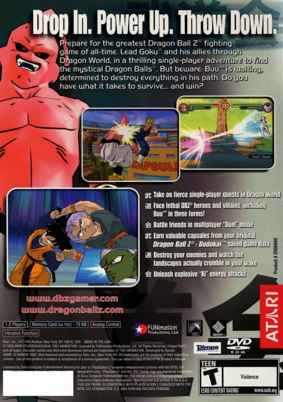 Dragon Ball Z Budokai Tenkaichi 3 Unlocked Characters Memory PS2  PlayStation DBZ