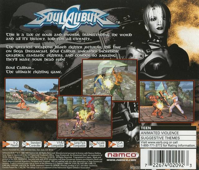  Soul Calibur - Sega Dreamcast : Sega Dreamcast: Video Games