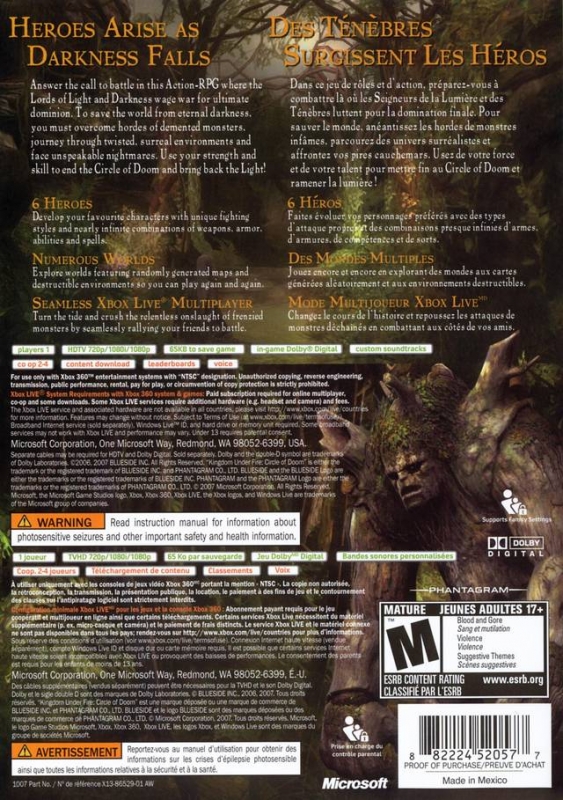 cool Rpg Games  Kingdom Under Fire: Circle of Doom - Xbox 360