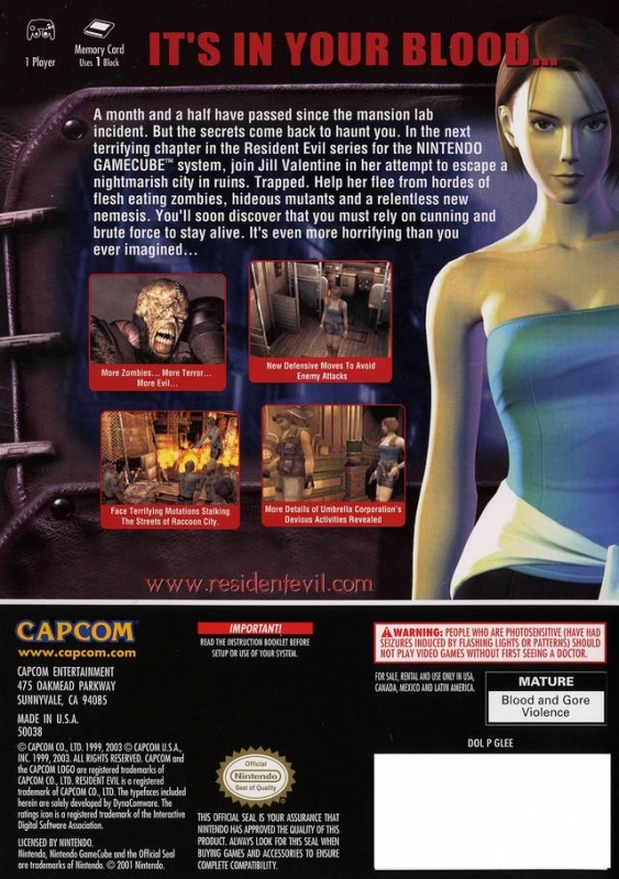 Resident Evil 3: Nemesis - Gamecube