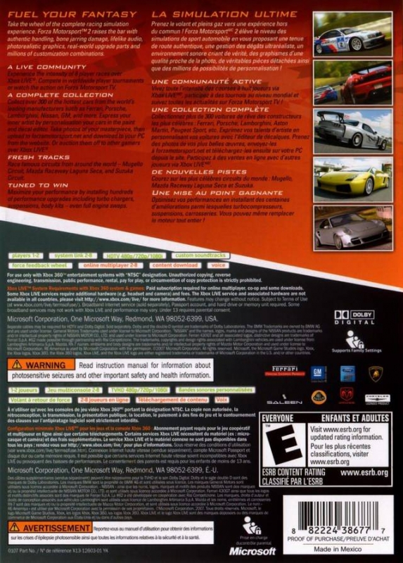 Forza Motorsport 2 - Xbox 360 : : Games e Consoles