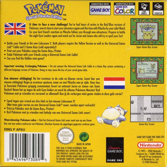 TGDB - Browse - Game - Pokémon Yellow Version: Special Pikachu Edition