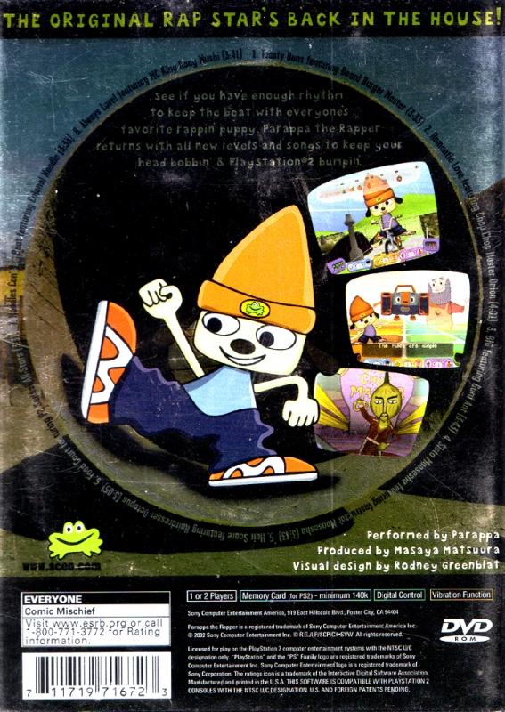 PaRappa The Rapper 2 Playstation 2 PS2 