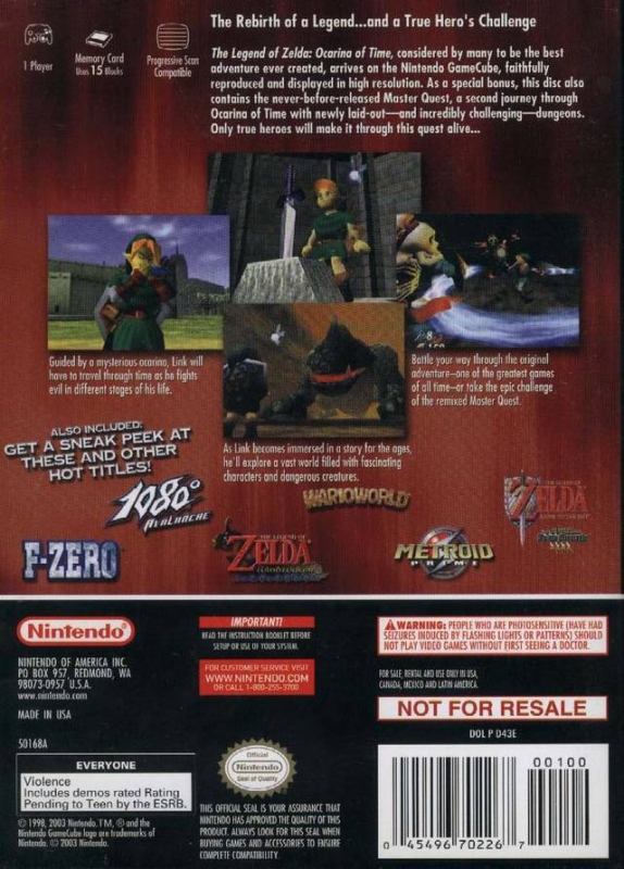 The Legend of Zelda: Ocarina of Time Master Quest, Gamecube Wiki