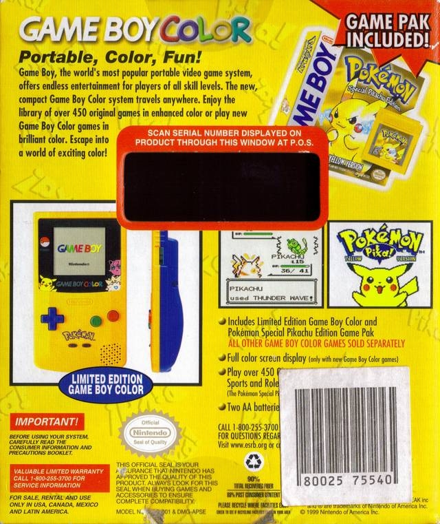 TGDB - Browse - Game - Pokémon Yellow Version: Special Pikachu Edition