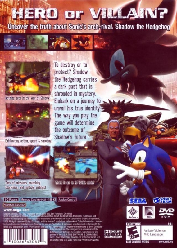 Shadow in Sonic the Hedgehog - Walkthrough 