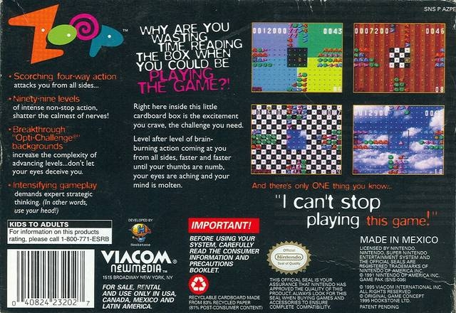 Zoop shop super nintendo