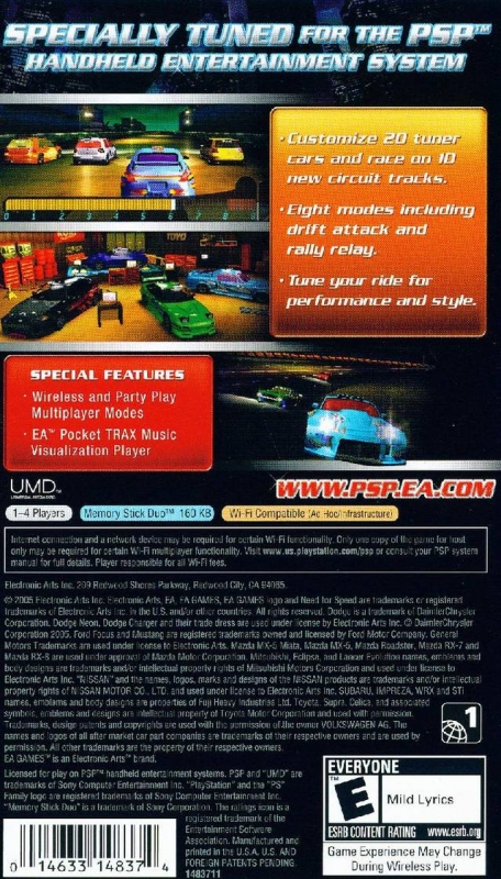 Screenshot of Need for Speed: Underground - Rivals (PSP, 2005) - MobyGames