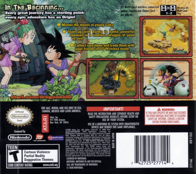 Dragon Ball: Origins for Nintendo DS - Sales, Wiki, Release Dates, Review,  Cheats, Walkthrough