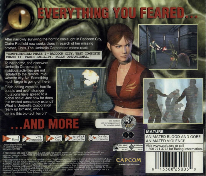 BIOHAZARD CODE:Veronica, Resident Evil Wiki